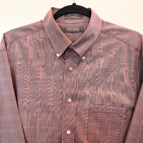 Daniel Cremieux Signature Collection Button Down Maroon Long Sleeve Shirt Casual - Picture 2 of 12